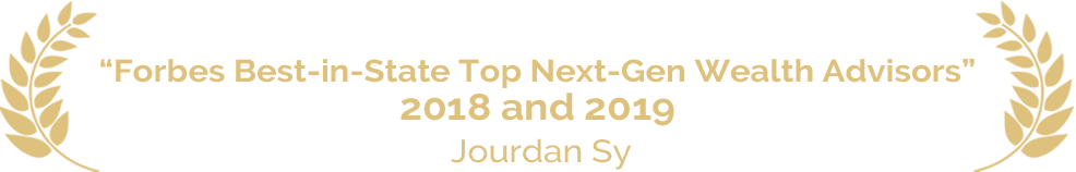 Forbes Best-in-State Top next-gen wealth advisors 2018 and 2019 Jourdan Sy